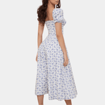 Midi Jurk met Bloemenprint en Split - Women Summer Dress - Jurkjes.co