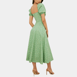 Midi Jurk met Bloemenprint en Split - Women Summer Dress - Jurkjes.co