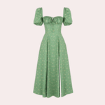 Midi Jurk met Bloemenprint en Split - Women Summer Dress - Jurkjes.co