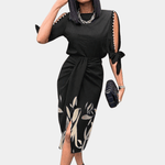 Midi-jurk met Bloemenprint en Split - Women Summer Dress - Jurkjes.co