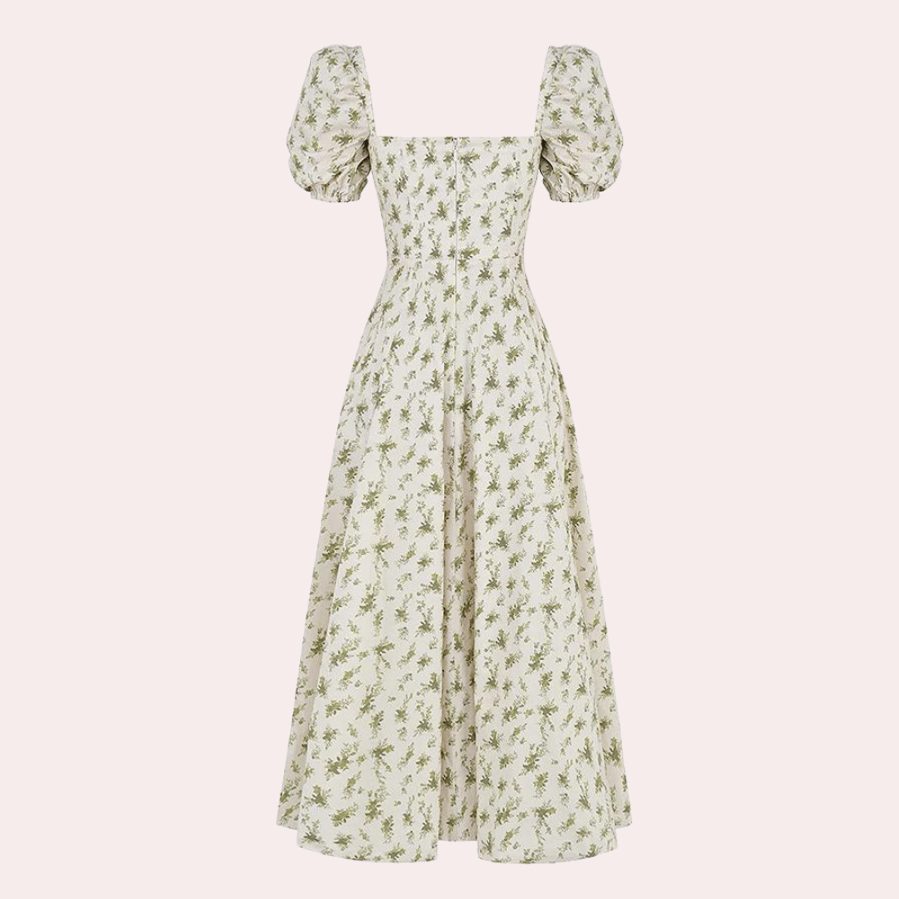 Midi Jurk met Bloemenprint en Split - Women Summer Dress - Jurkjes.co