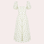 Midi Jurk met Bloemenprint en Split - Women Summer Dress - Jurkjes.co