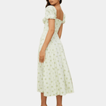 Midi Jurk met Bloemenprint en Split - Women Summer Dress - Jurkjes.co