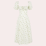 Midi Jurk met Bloemenprint en Split - Women Summer Dress - Jurkjes.co