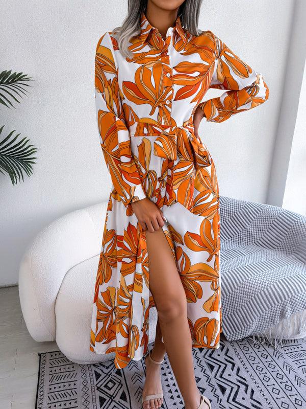 Midi Jurk met Bloemenprint en Strikceintuur - Mini Dresses - Jurkjes.co