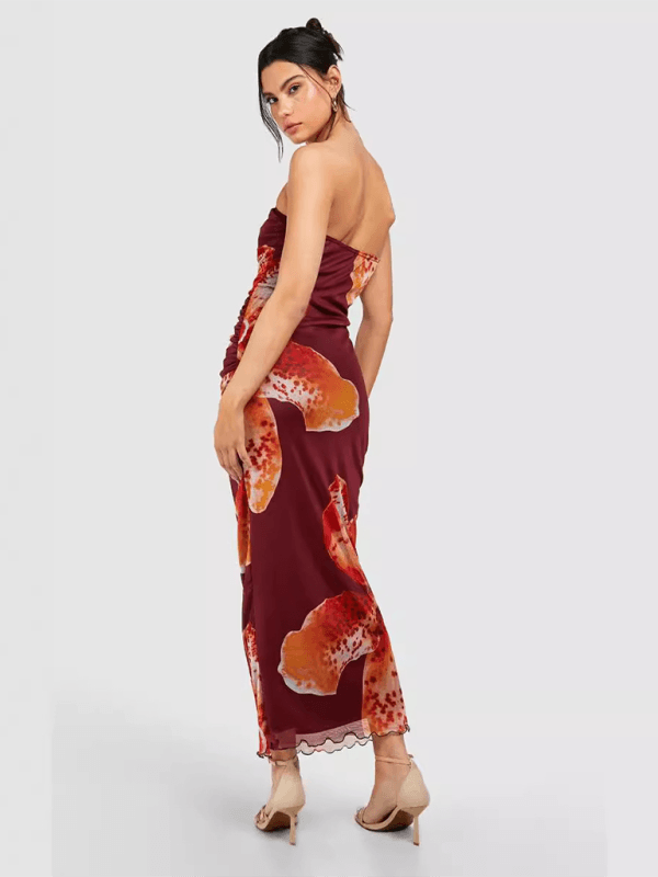 Midi Jurk met Bloemenprint en Tube Top - Group13 - Jurkjes.co