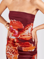 Midi Jurk met Bloemenprint en Tube Top - Group13 - Jurkjes.co