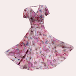 Midi Jurk met Bloemenprint en V-hals - CB - Dresses - Jurkjes.co