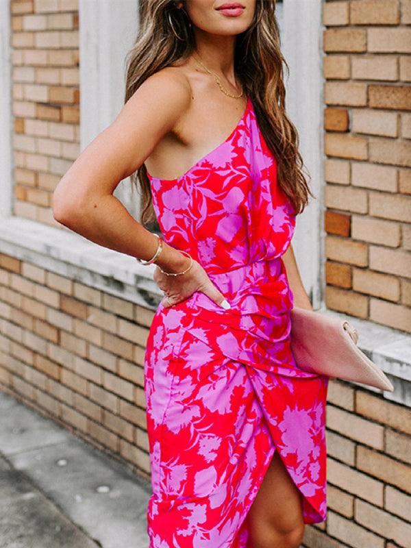 Midi Jurk met Bloemenprint en Wikkelrok - Midi Dresses - Jurkjes.co