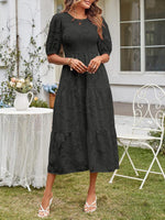 Midi Jurk met Bolle Mouwen en Laagjesrok - Midi Dresses - Jurkjes.co