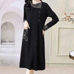 Midi Jurk met Borduurdetails - Dresses - Jurkjes.co