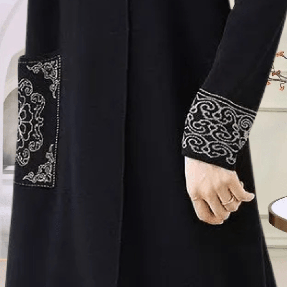 Midi Jurk met Borduurdetails - Dresses - Jurkjes.co