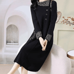 Midi Jurk met Borduurdetails - Dresses - Jurkjes.co