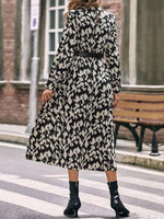 Midi Jurk met Ceintuur en Dierenprint - Midi Dresses - Jurkjes.co