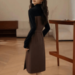 Midi-jurk met Ceintuur en Knoopdetails - Dresses - Jurkjes.co