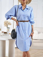 Midi Jurk met Ceintuur en Knopsluiting - Mini Dresses - Jurkjes.co