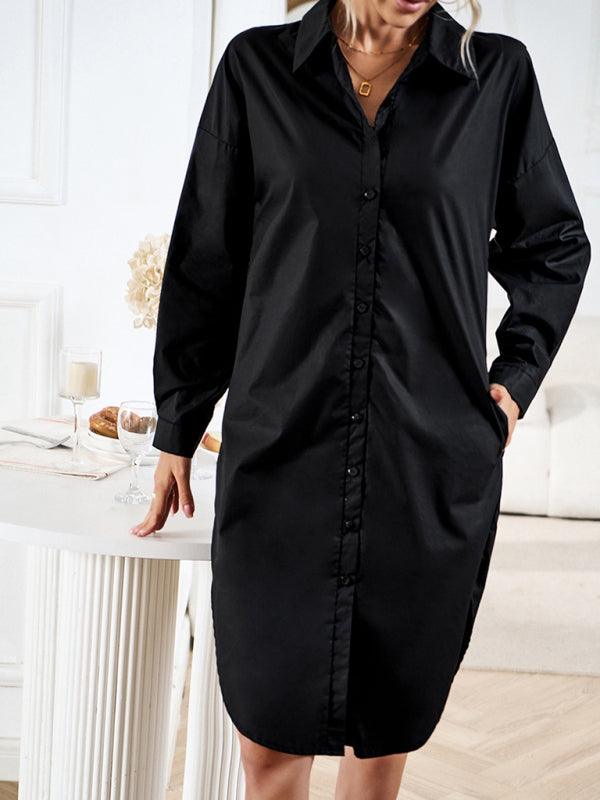 Midi Jurk met Ceintuur en Knopsluiting - Mini Dresses - Jurkjes.co