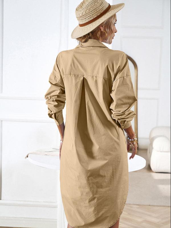 Midi Jurk met Ceintuur en Knopsluiting - Mini Dresses - Jurkjes.co