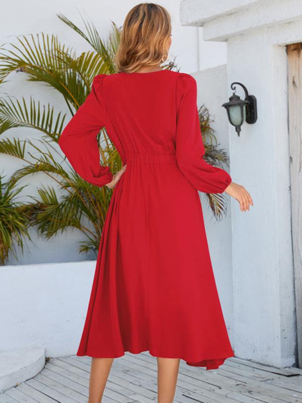 Midi Jurk met Chique Strikdetail - Maxi Dresses - Jurkjes.co