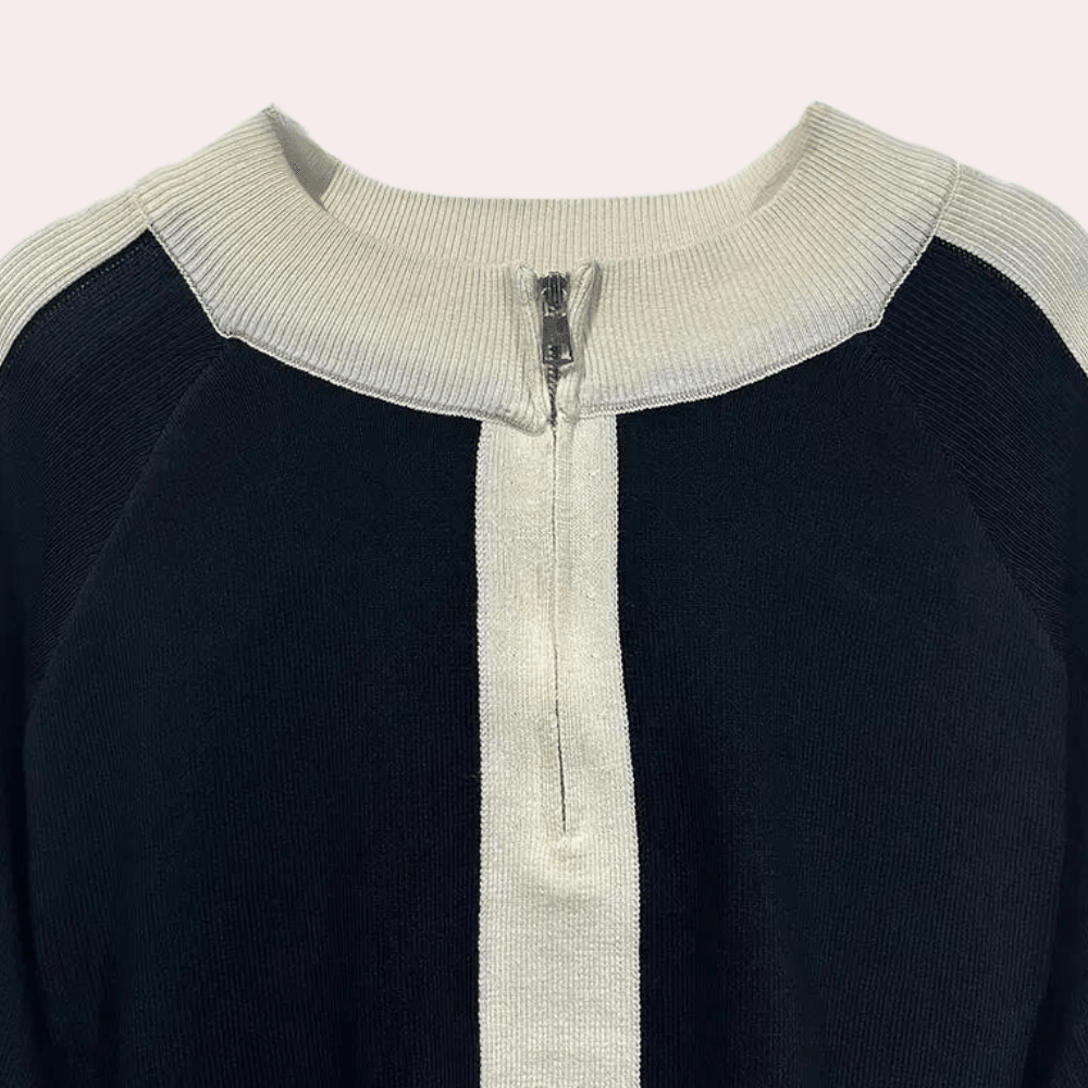 Midi-jurk met Color Block en Ritssluiting - Dresses - Jurkjes.co