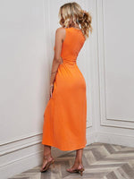 Midi Jurk met Cut-out en Voorkeursplit - Midi Dresses - Jurkjes.co