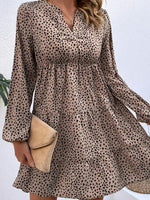 Midi Jurk met Dierenprint en Plooirok - Maxi Dresses - Jurkjes.co