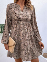 Midi Jurk met Dierenprint en Plooirok - Maxi Dresses - Jurkjes.co