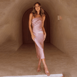 Midi-jurk met Eén Schouder - Women Summer Dress - Jurkjes.co