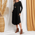 Midi Jurk met Effen Design - Women Summer Dress - Jurkjes.co