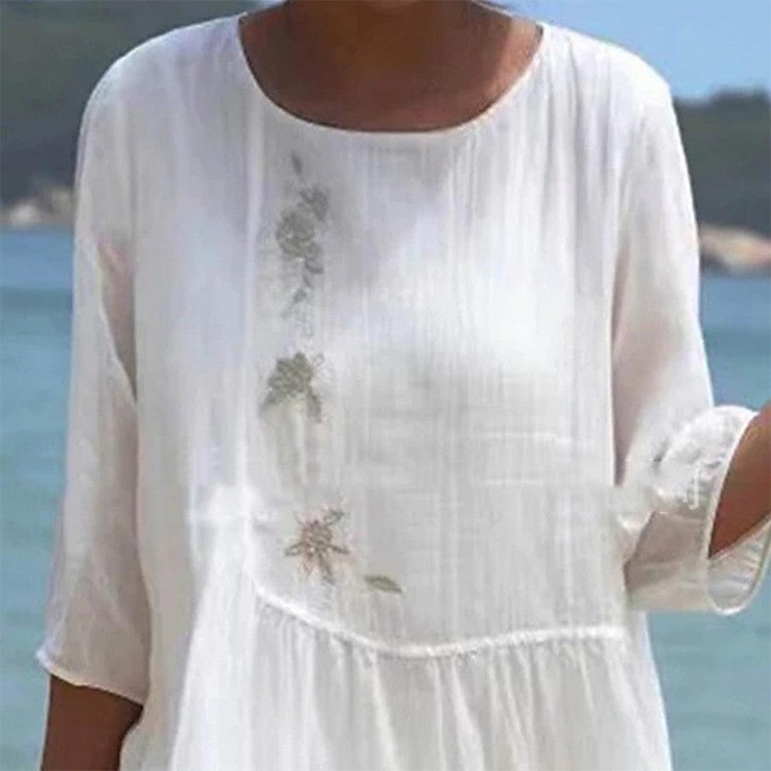 Midi Jurk met Effen Design - Women Summer Dress - Jurkjes.co