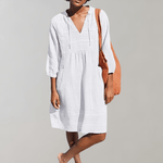 Midi Jurk met Effen Ontwerp - CB- Dresses - Jurkjes.co