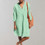 Midi Jurk met Effen Ontwerp - CB- Dresses - Jurkjes.co