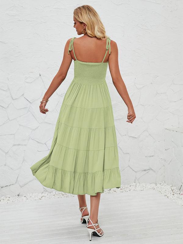 Midi Jurk met Elastische Taille en Laagjes - Group1 - Jurkjes.co