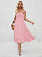 Midi Jurk met Elastische Taille en Laagjes - Group1 - Jurkjes.co