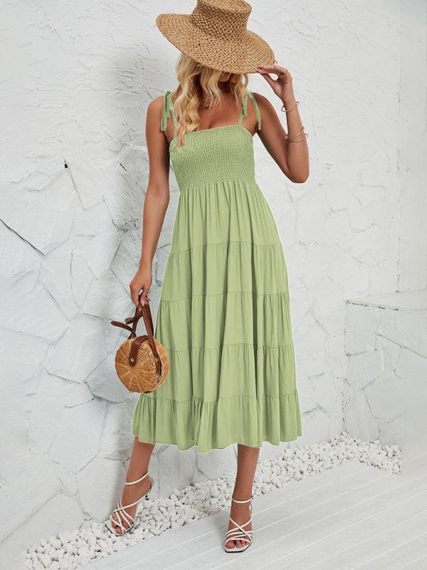 Midi Jurk met Elastische Taille en Laagjes - Group1 - Jurkjes.co