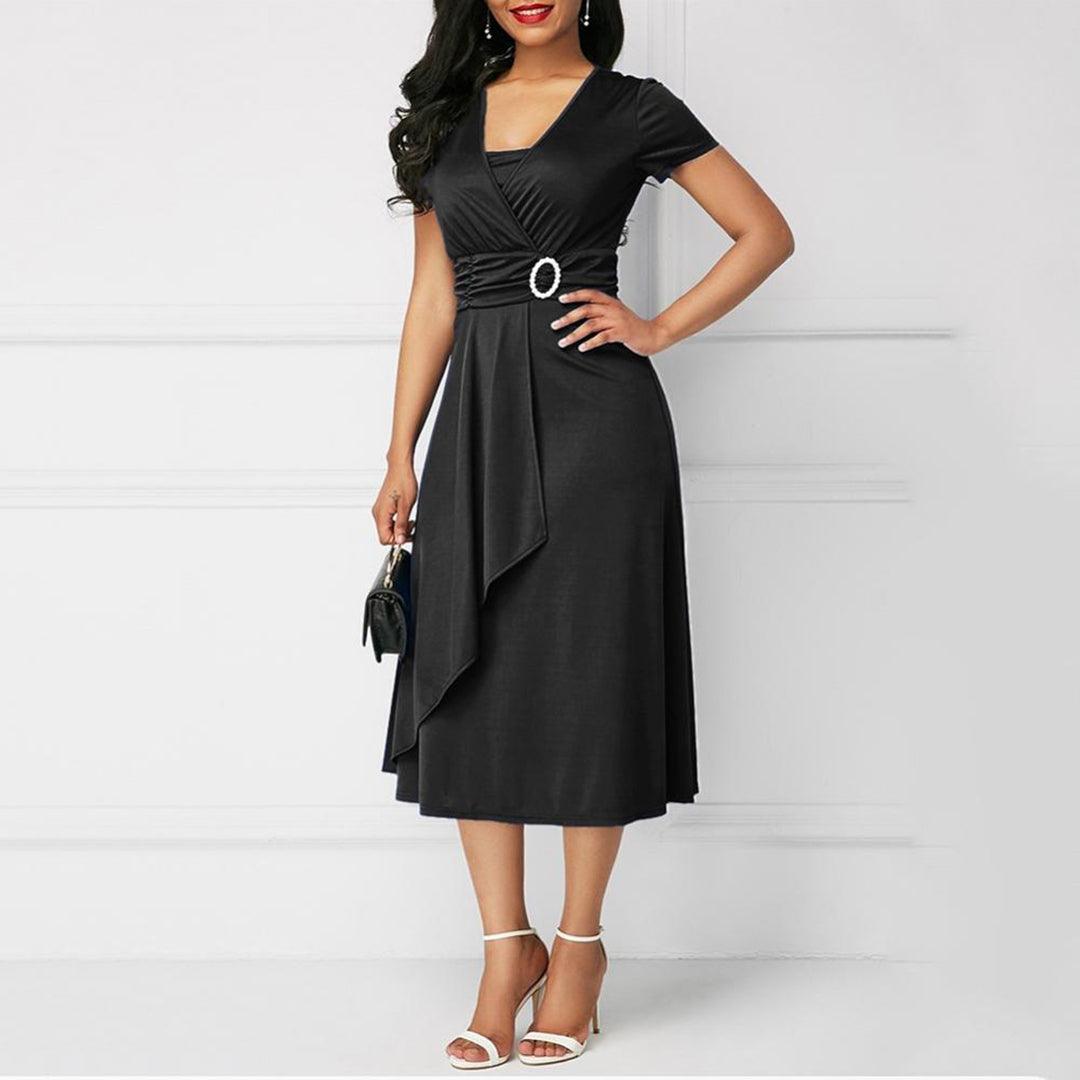Midi Jurk met Elegant Ontwerp - Dresses - Jurkjes.co