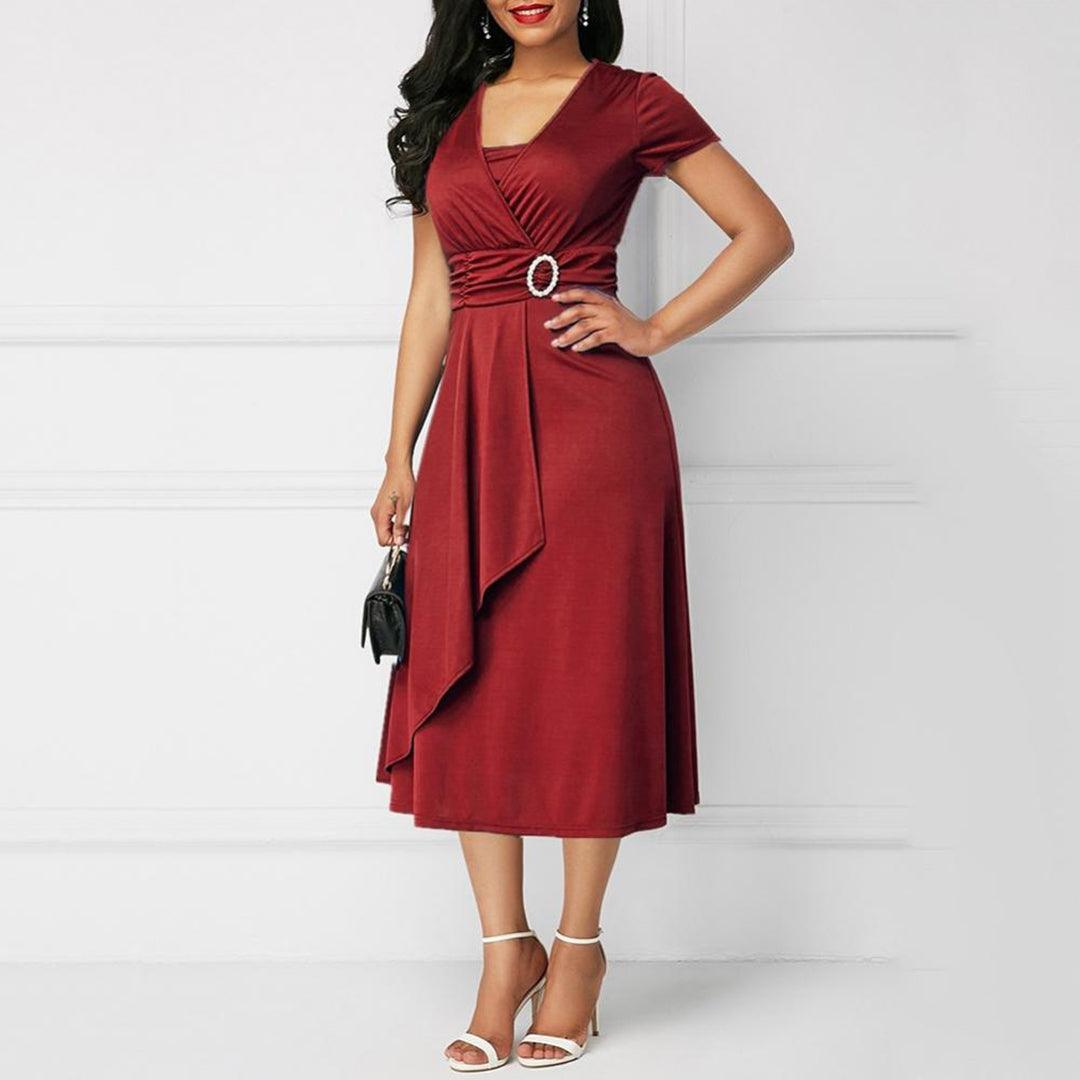 Midi Jurk met Elegant Ontwerp - Dresses - Jurkjes.co