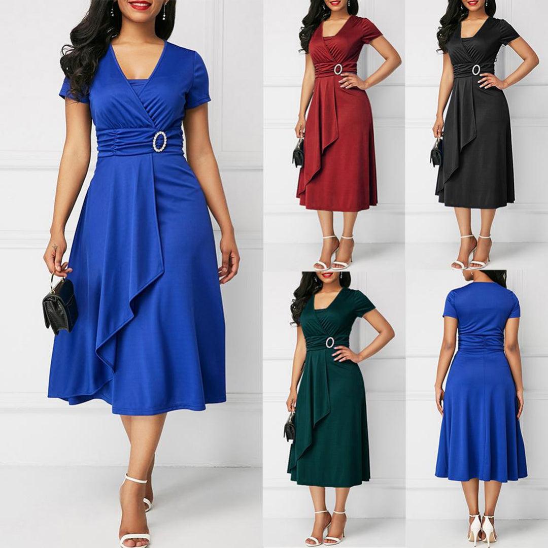 Midi Jurk met Elegant Ontwerp - Dresses - Jurkjes.co