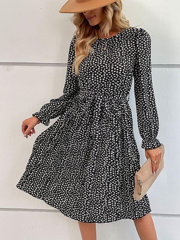 Midi Jurk met Elegante Dierenprint - Midi Dresses - Jurkjes.co