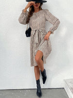 Midi Jurk met Elegante Dierenprint - Midi Dresses - Jurkjes.co