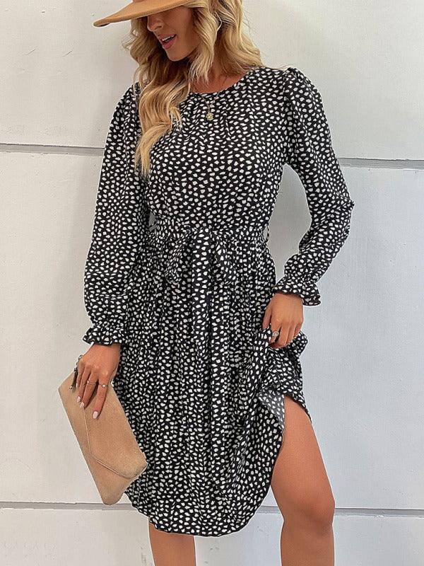 Midi Jurk met Elegante Dierenprint - Midi Dresses - Jurkjes.co