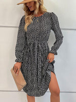 Midi Jurk met Elegante Dierenprint - Midi Dresses - Jurkjes.co