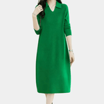 Midi-jurk met Elegante Kraag - Dresses - Jurkjes.co