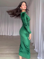 Midi Jurk met Elegante Plooien - Midi Dresses - Jurkjes.co