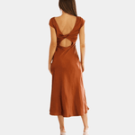 Midi Jurk met Elegante Rugdecolleté - CB - Dresses - Jurkjes.co