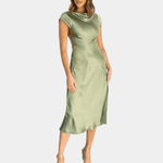 Midi Jurk met Elegante Rugdecolleté - CB - Dresses - Jurkjes.co