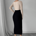 Midi Jurk met Elegante Snit - Dresses - Jurkjes.co