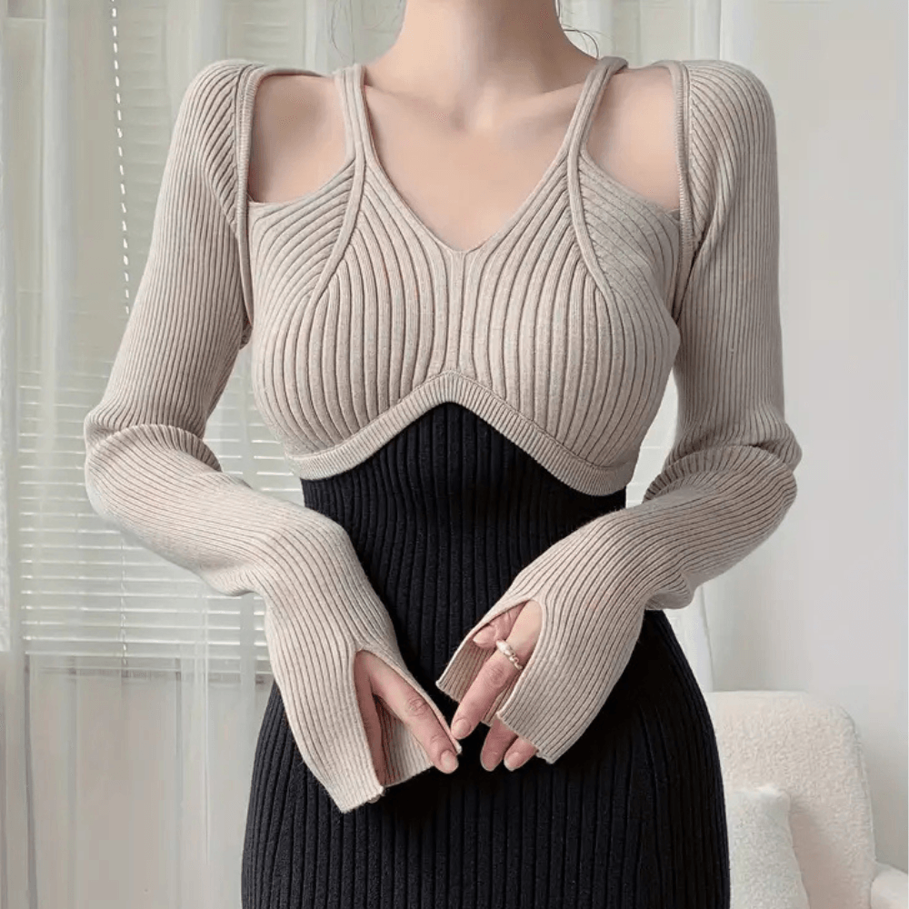 Midi Jurk met Elegante Snit - Dresses - Jurkjes.co