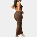 Midi Jurk met Elegante Strepen - Women Summer Dress - Jurkjes.co