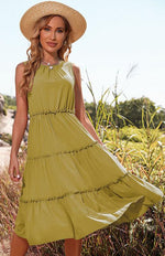 Midi Jurk met Gelaagd Ontwerp - Midi Dresses - Jurkjes.co